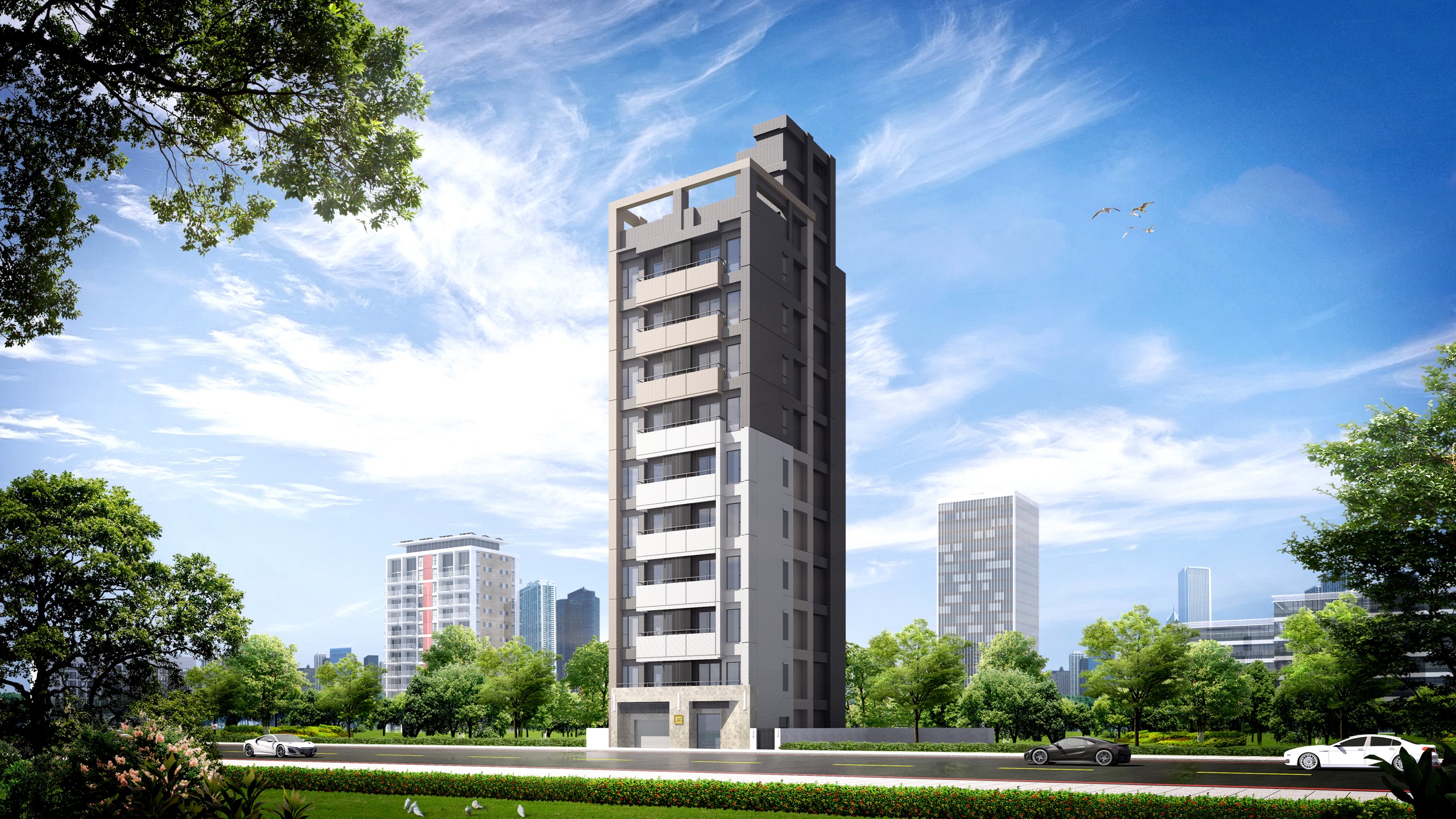 康寧日和建築正式日景透視圖