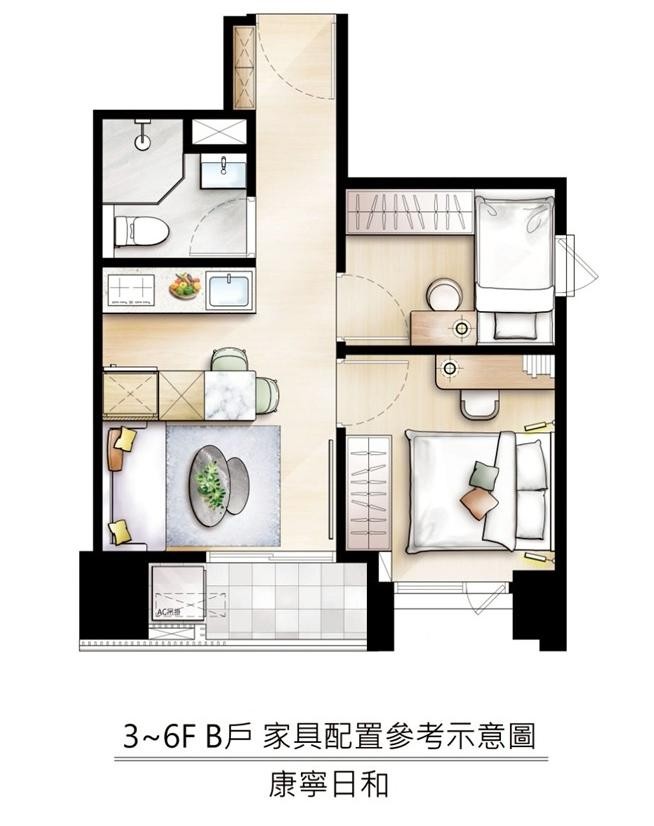 B 戶室內格局示意