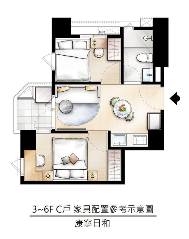 C 戶室內格局示意